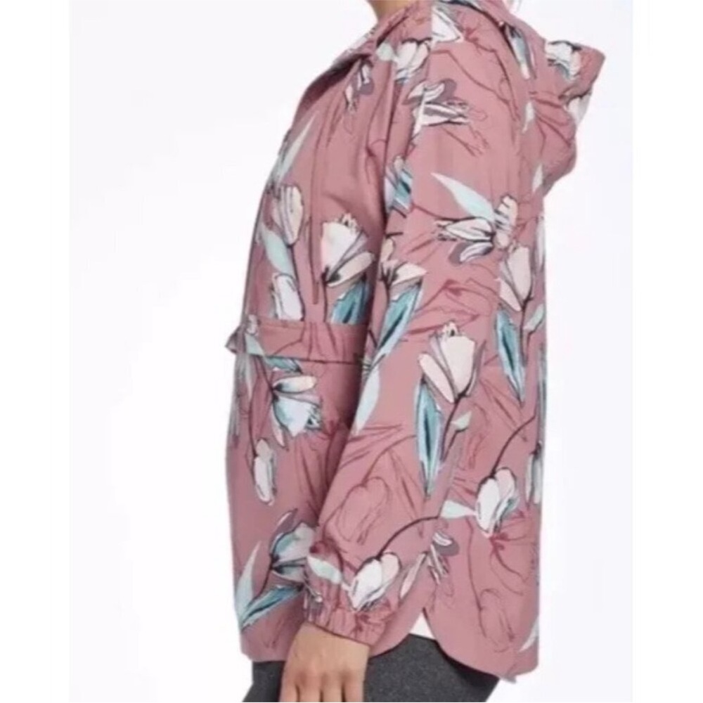 Calia Women Small Anywhere Floral Pink Half Zip Hooded Jacket Windbreaker gym - Picture 5 of 5